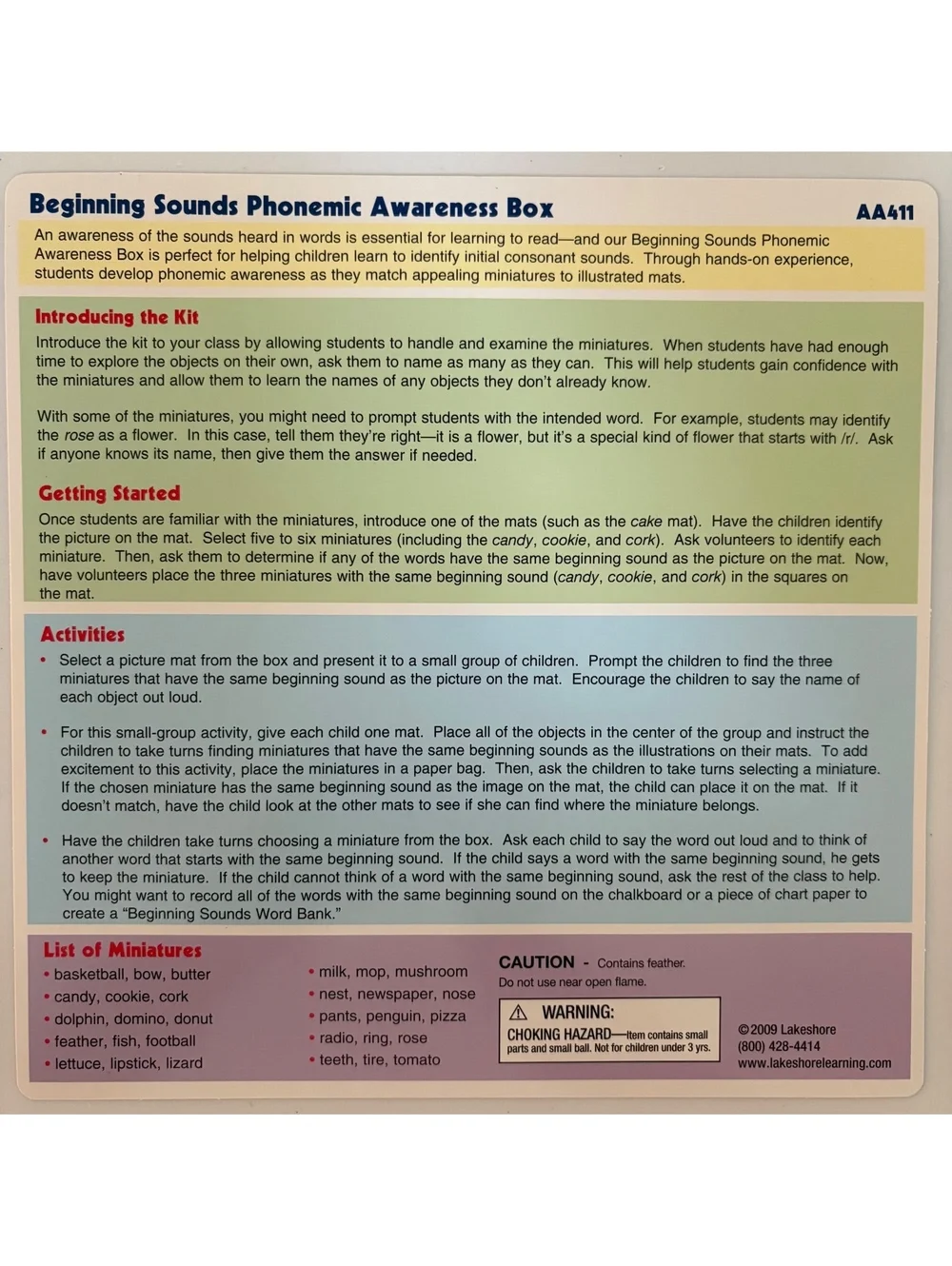 Match a sound phonemic awareness box beginning sounds